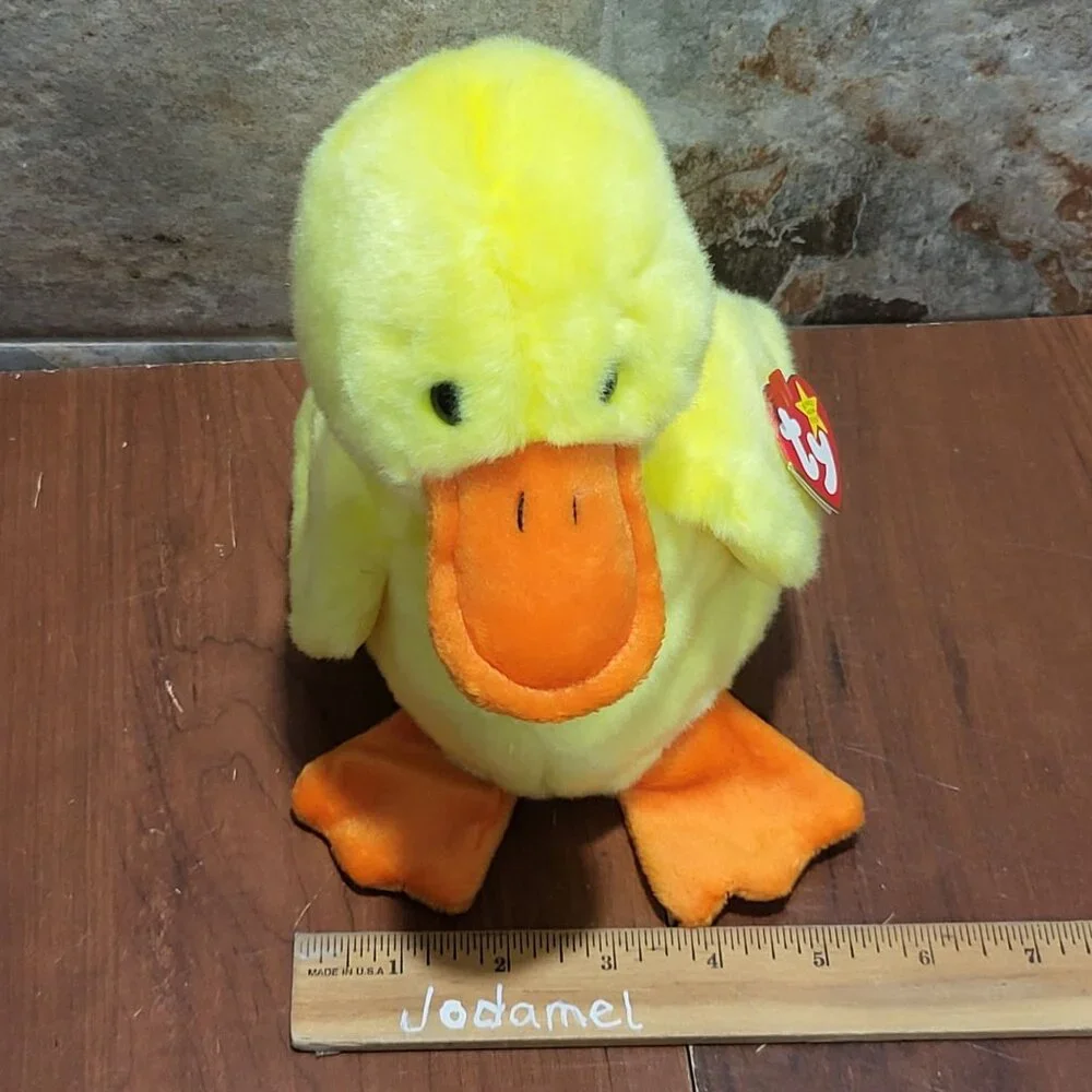 Ty Beanie Buddies Quackers Duck Plush Stuffed Animal 1998